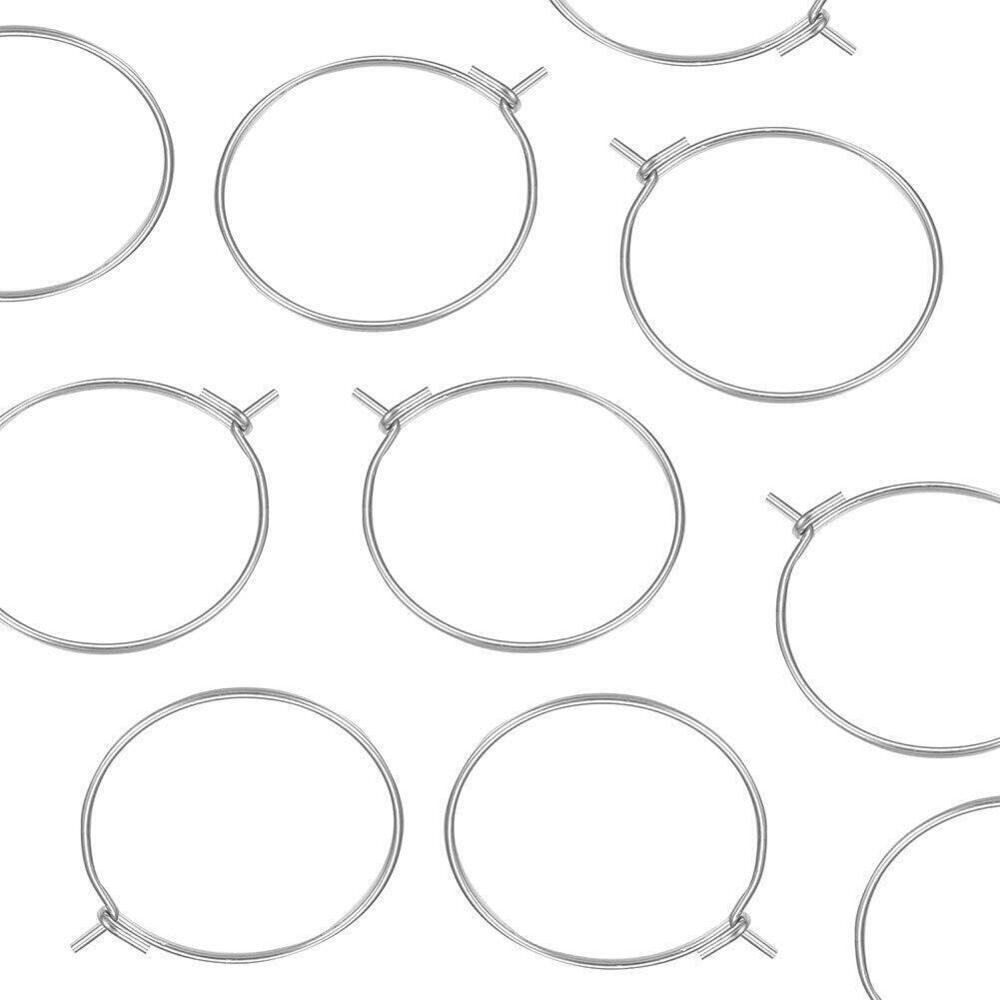 2485 300 PCS 20x0.7mm 316 Stainless Steel Hoop Earring Beading Findings